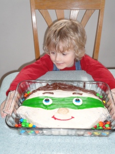 Jonah with Super Why cake